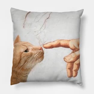 Creation of Adam miau Pillow