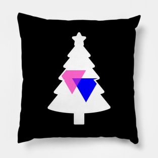 Christmas Tree LGBT Flag Bisexual-Triangles Pillow