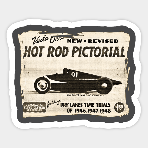 Vintage racing sign-Hot rod - Racing - Sticker | TeePublic