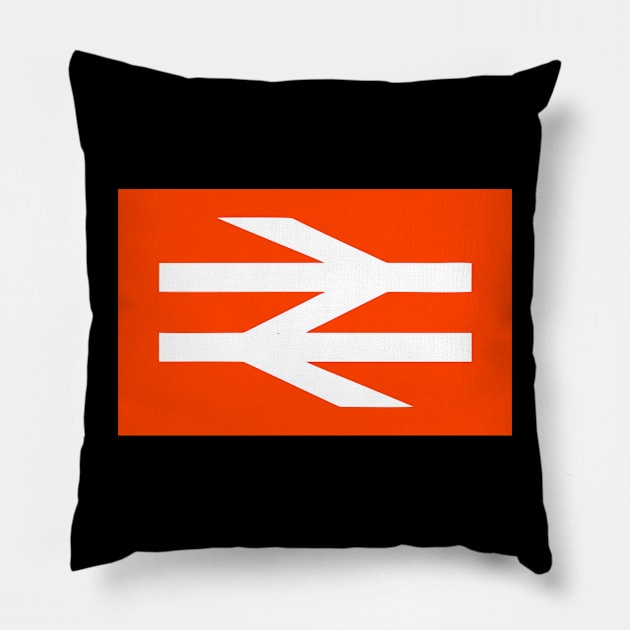 British Rail Double Arrow Pillow by Raniazo Fitriuro