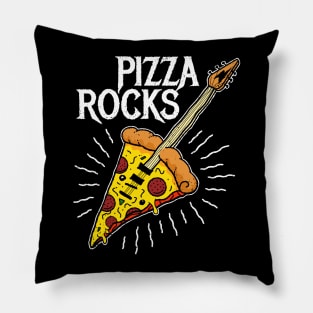 Pizza Guitar - Funny Pizza Rocks Guitar Pillow