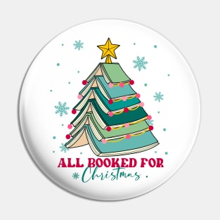 All Booked for Christmas Gift for Teacher Book Tree Pin