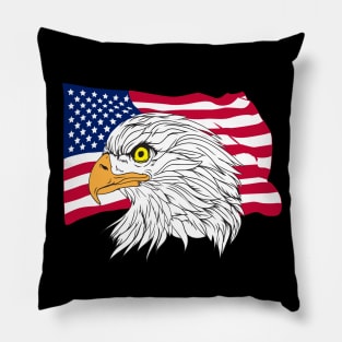 4th of july bald eagle Pillow