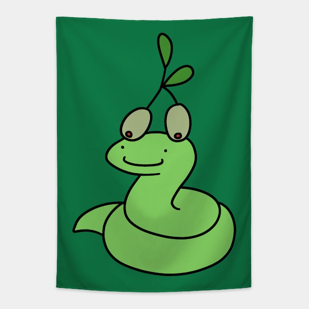 Olive Snake Tapestry by saradaboru