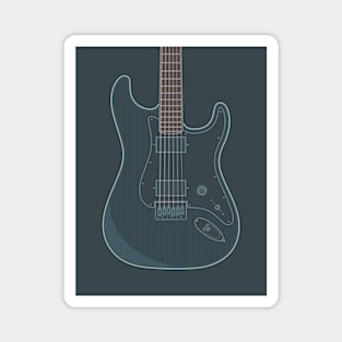 Metal Strat Guitar Magnet