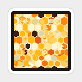 Honeycomb Hues: A Fashionable Geometric Fabric Pattern #2 Magnet