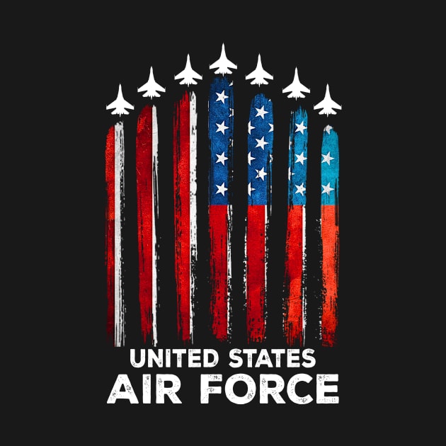 Air Force US Veterans American Flag 4th of July Patriotic by Suedm Sidi