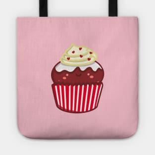 Red velvet cupcake doodle design Tote