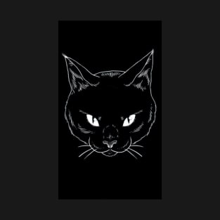 The black cat's mysterious gaze T-Shirt