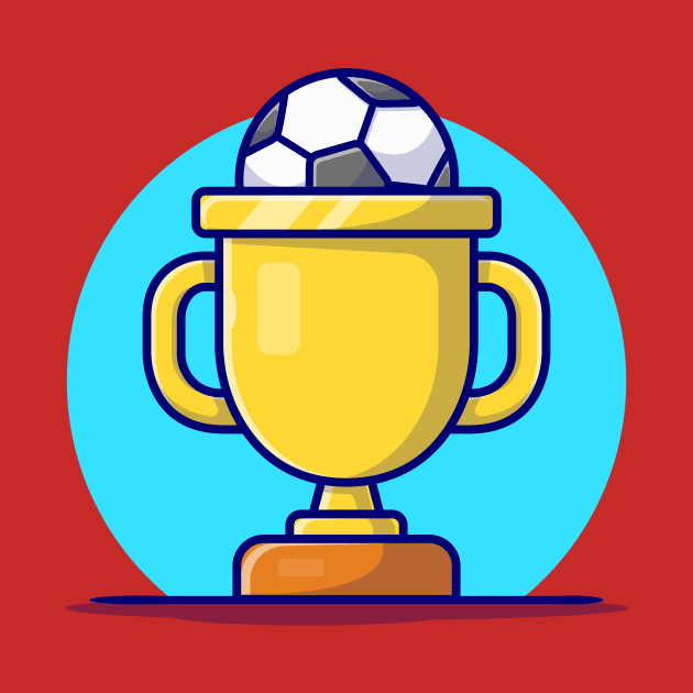 Soccer Gold Trophy Cartoon Vector Icon Illustration (2) by Catalyst Labs