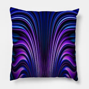 blue and purple flame Pillow