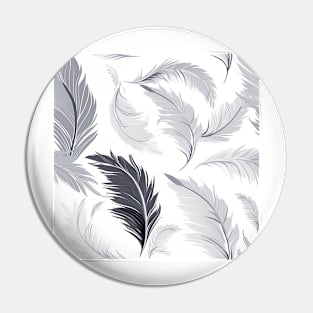 black, lavender and gray feathers Pin