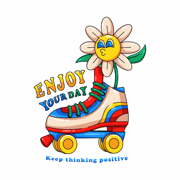 Ejoy yor day, flowers in skates by Vyndesign