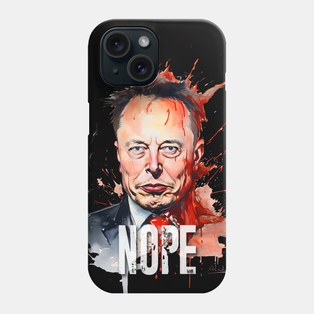 Elon Musk: Incompetence or Poor Leadership on a Dark Background Phone Case by Puff Sumo