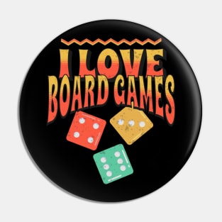 I Love Board Games Pin