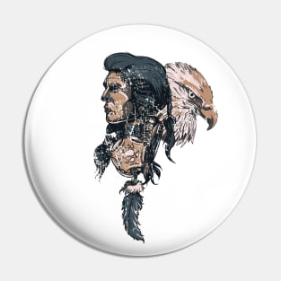 Vintage Native American Aztec Warrior Pin