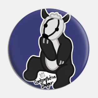 Contemplative Badger Pin