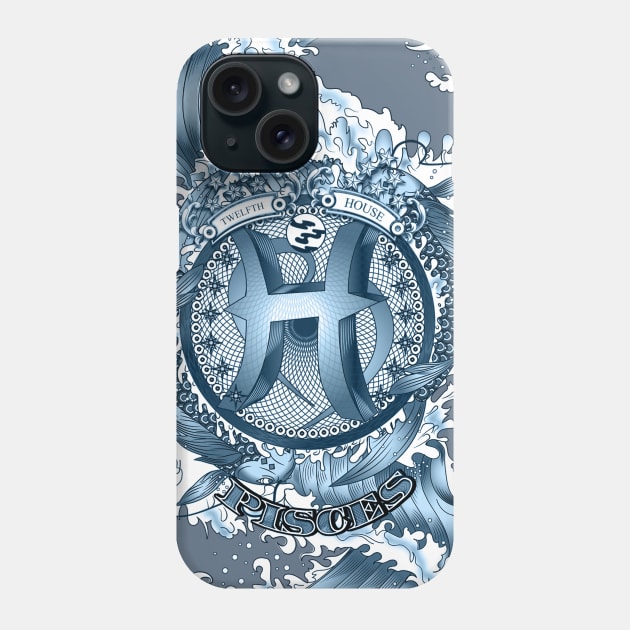 PISCES (Aquamarine) Aquatic Zodiac sign Phone Case by qggraphics