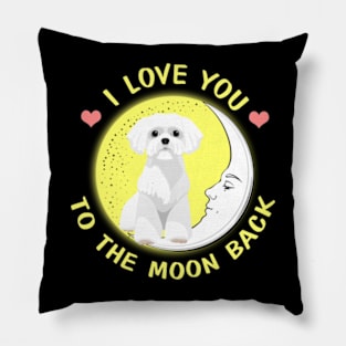 I Love You To The Moon And Back Westie Pillow