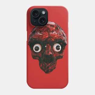 BOO BOO RED SKULL WITH EYES Phone Case