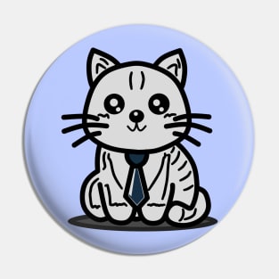 "Executive Cat: The Professional Meow" Pin