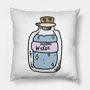 moon water spell jar Pillow