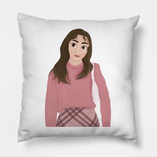 Plazacore girl (pink skirt set) Pillow