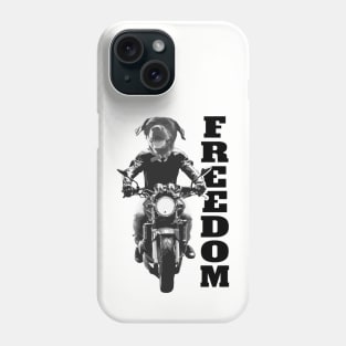 Freedom Dog on Motorcycle Phone Case