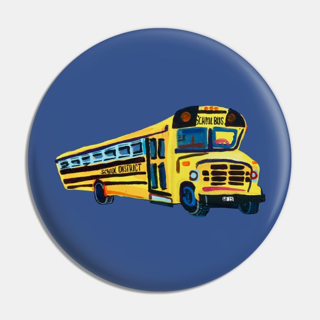 School Bus Pin by SPINADELIC