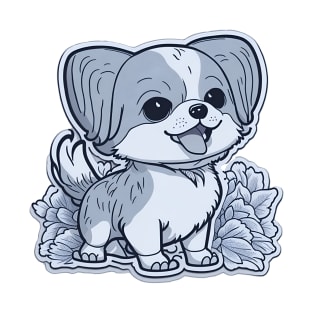 Cute Dog Sticker T-Shirt