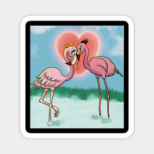 Flamingo Love Magnet