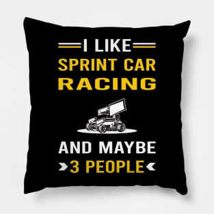 3 People Sprint Car Cars Racing Pillow