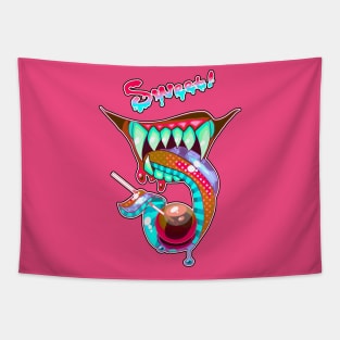 Sweet! Neon Monster Mouth Tapestry