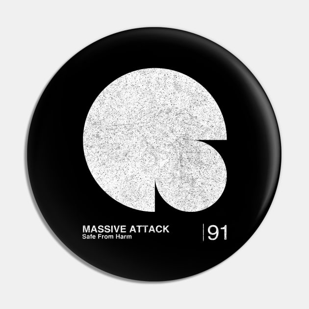 Massive Attack / Minimalist Graphic Artwork Design Pin by saudade