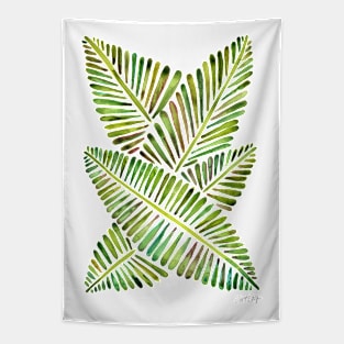 Green Banana Leaves Tapestry