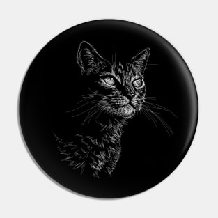 Cat draw with scribble art style Pin