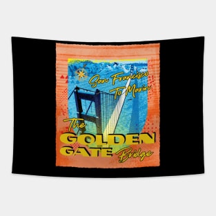 Golden Gate Bridge Retro design Tapestry