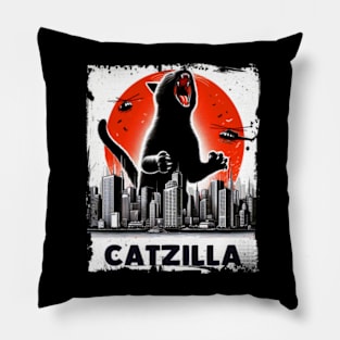 Catzilla King Of Monster Pillow