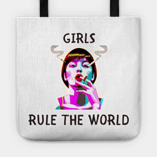 Girls rule the world feminism Tote