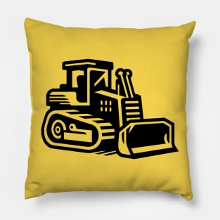 Construction Bulldozer Pillow