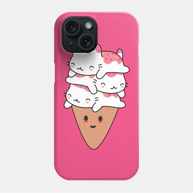 Cat Ice Cream is so kawaii Phone Case by happinessinatee