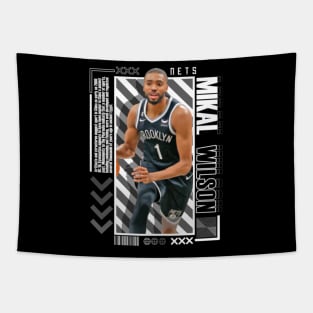 Mikal Bridges Paper Poster Version 10 Tapestry