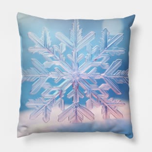 Snow Flake Nature Serene Tranquil Peace Pillow