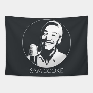 Sam Cooke black and white Tapestry