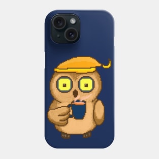 Night owl with a mug Phone Case