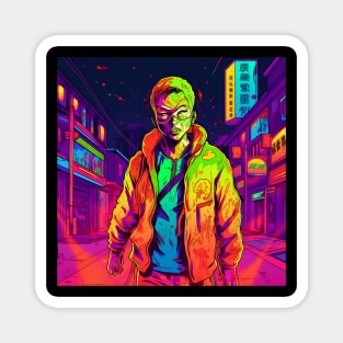 Korean Zombie in neon colours Magnet