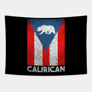 CaliRican Flag Puerto Rican California Puerto Rico Proud Tapestry