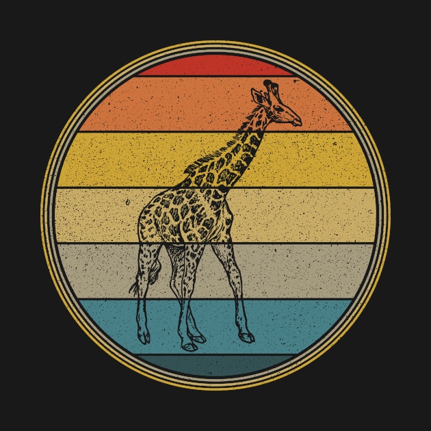 Giraffe Retro Style by SpacemanTees