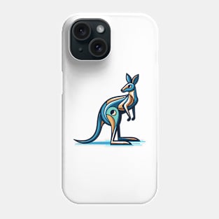 Pop art kangaroo illustration. cubism illustration of a kangaroo Phone Case