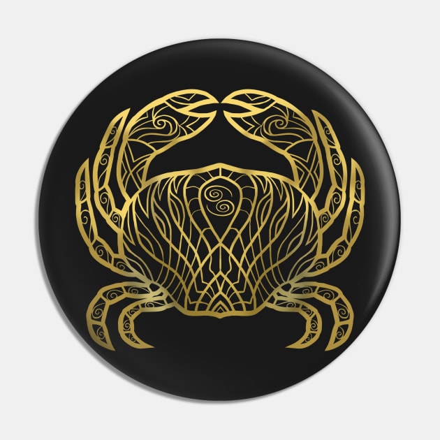 Cancer gold Pin by elangkarosingo